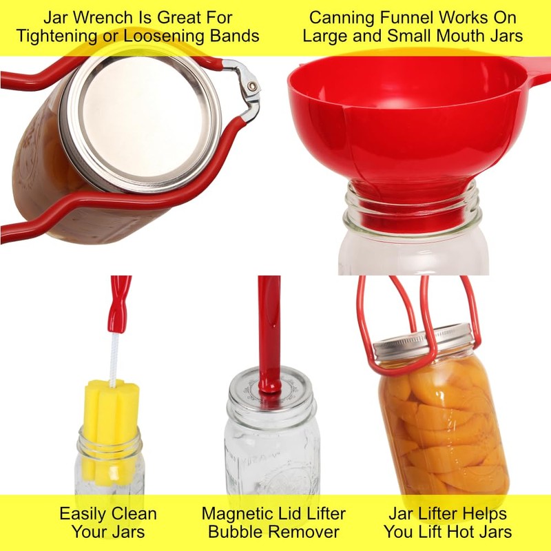 Kitchen Crop Canning Tools (Kit with Jar Wrench)