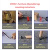 CSFMC Furniture Leveler Swivel Feet (35mm 5/16-18,8 Pack) PTFE(Teflon) Bottom,Threaded
