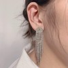 SELOVO Rhinestone Crystal Tassel Long Sparkle Dangle Earrings 2.8"/3.3" Wedding