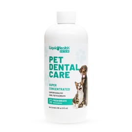 LIQUIDHEALTH Pet Dental Care Water Additive for Dogs & Cats - Fast Acting Pet Bad Breath Freshener, Dog Mouth Wash, Animal Oral Dental Rinse, Plaque & Tartar Teeth Cleaning Solution, USA Made (16 oz)