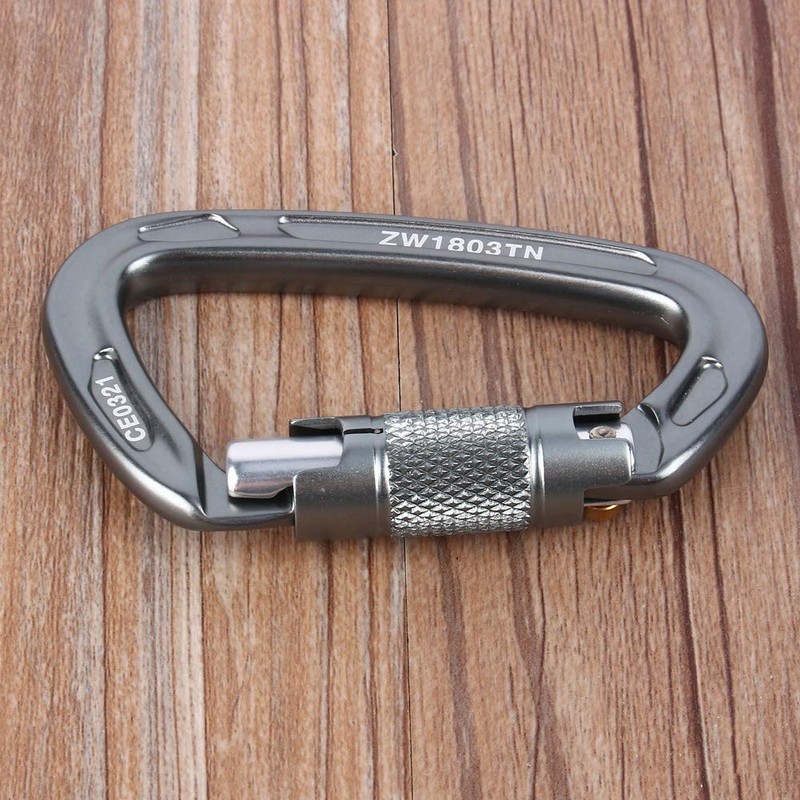 BOROCO Climbing Carabiners, 25KN/2550KG Safety Rescue Carabiner D Shaped Buckle