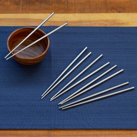 Joyce Chen 90-1127, Stainless Steel Chopsticks, 5-Pair Per Pack