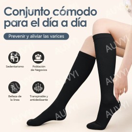 12par Medias Calcetines De Compresión Mujer Y Hombre Varices