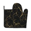 Lukbfall Black Marble Texture Oven Mitts and Pot Holders 2