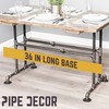 PIPE DECOR Industrial Kitchen Dining Table Base, 3/4 Inch Pipe,