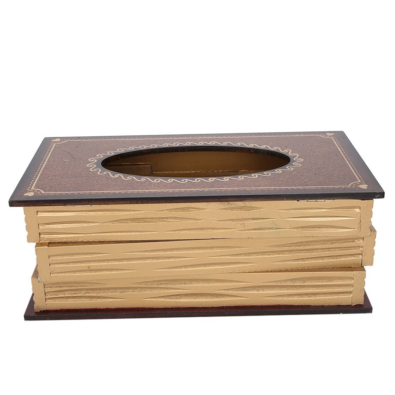 Book Shaped Tissue Box Home Decoration Storage Props Office Ornaments