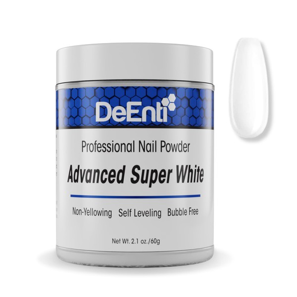 DeEnti Acrylic Nail Powder, 2oz Bright White Acrylic Powder Dip