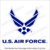 AF-1164 Air Force Wings USAF Military Contour Bumper Sticker Window
