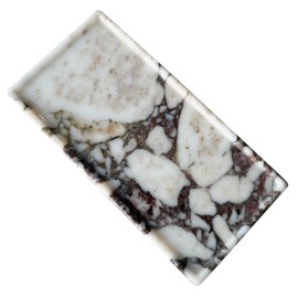 FS NANO Natural Marble Vanity Tray- Marble Tray for Bathroom Countertop Decorative Perfume Jewelry 12" Marble Stone Tray (Calacatta Purple)