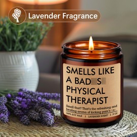 LEADO Candle, Physical Therapist Gifts - PT Month, Physical Therapy Gifts for Women, Men - Funny Christmas, Thank You, Appreciation, Graduation Present for PTs Therapists, PT School Graduate, Student