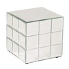 Howard Elliott Mirrored Puzzle Cube Pedestal Accent Table, Beautiful Modern