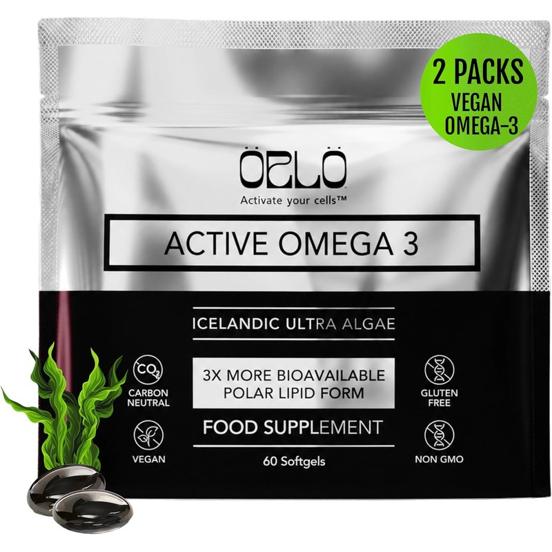 Orlo Suplemento de Aceite de Algas Omega 3 Triple Absorci