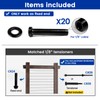 Muzata 20 Pack 1/8" Black Invisible Cable Railing Stemball Swage