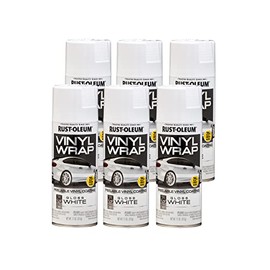 Rust-Oleum Automotive 352725 Rust-Oleum Vinyl Wrap Spray, White 11 Ounce (Pack of 6)