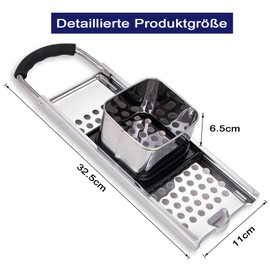 Spätzle Slicer, Spaetzle Grater, Stainless Steel Spaetzle Press with Rubber Handle, Spaetzle Board Grater Slicer Rustproof for Conventional Pots up to 30 cm
