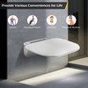 Dyna-Living Wall Mounted Folding Shower Seat 440 lbs Load-Bearing Fold