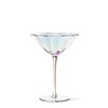 Abbott Collection Tulip Coupe Glass - Optic Glass, Lustre, 6.5"