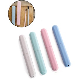 Healifty Porta Cepillos Dentales Viaje Plástico Portátil Caja Para Cepillo De Dientes Estuche Para Cepillos De Dientes 4 Piezas 7.87X1.18X0.78In Para Camping Senderismo Casa