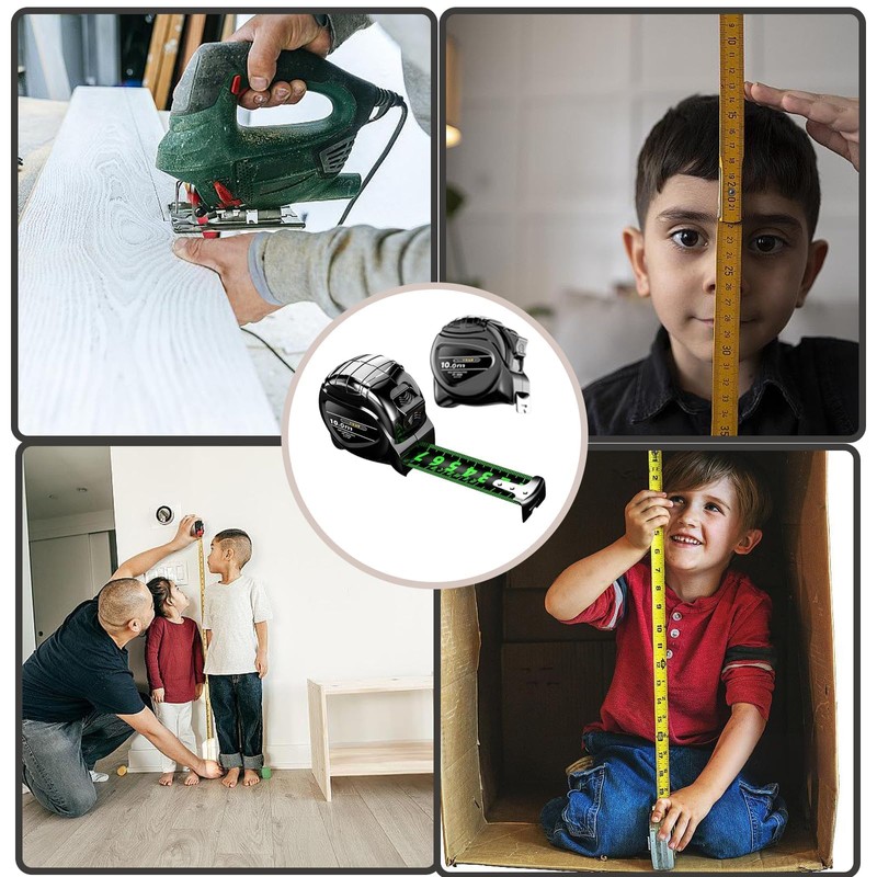 Fluorescent Tape Measure 10 Metre/32.8ft,25mm Waterproof Width General Builders Tape