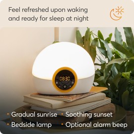 Lumie Lumie Bodyclock Rise 100 - Wake-Up Light Alarm Clock with Sunrise and Sunset, Multicolour