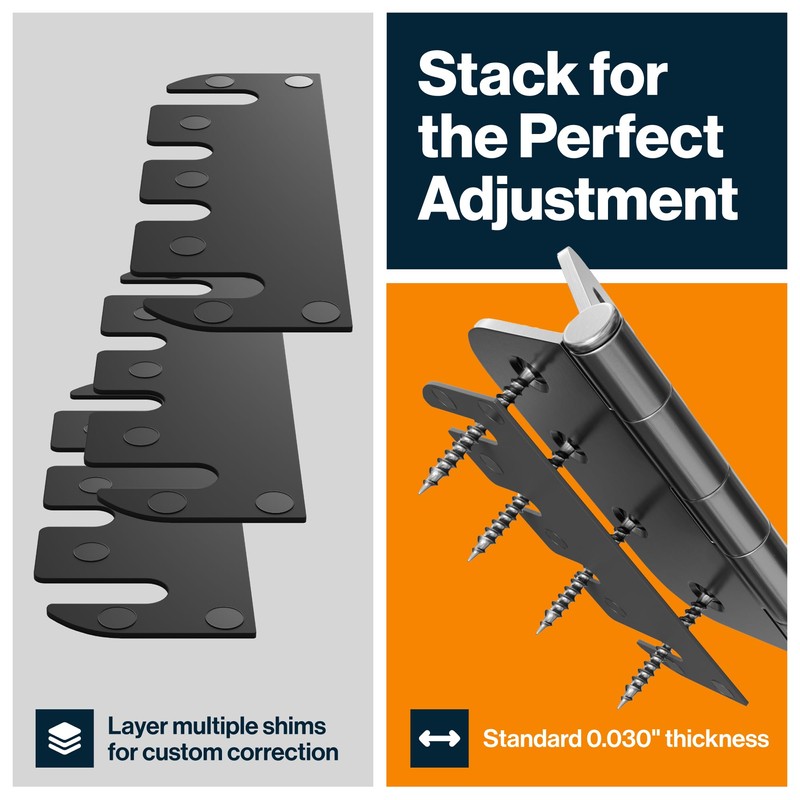 KS Hardware Door Hinge Shims (0.030 Inch Thickness, 4 Inch