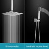 Iriber Brushed Nickel Shower Faucet Set 8-inch Rainfall Head Combo