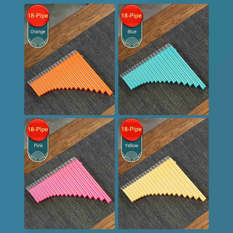 18-Pipe Pan Flute G-G3 Range & C Key Pan Pipes