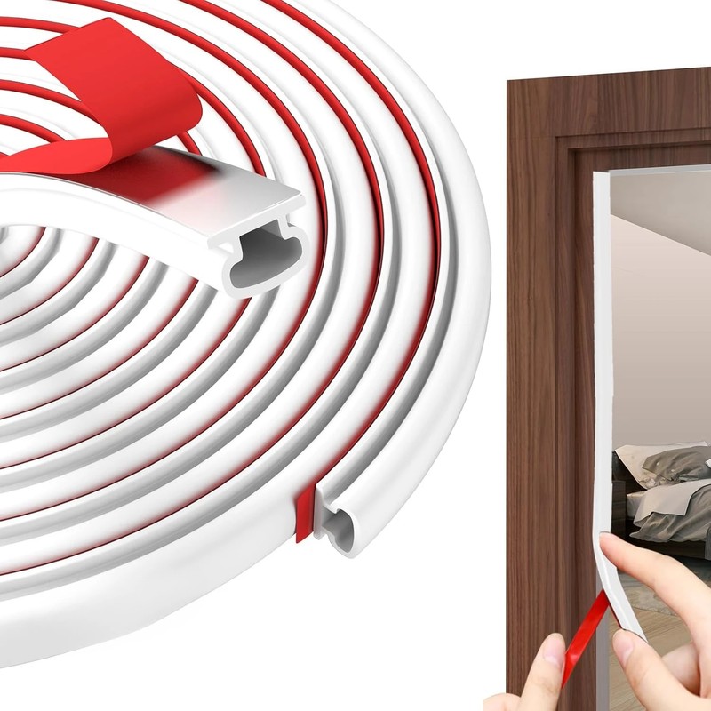 6M Self-Adhesive Door & Window Seal Strip – Hollow TPE