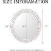 Mosaic Mirrors for Wall 24 Inch, Natural Mother of Pearl