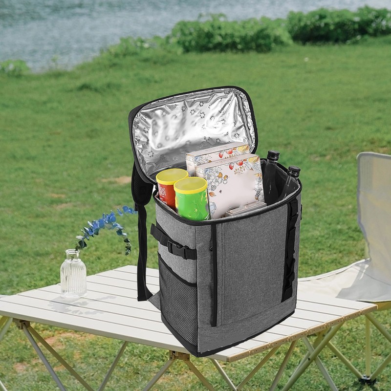 20L Thermal Insulated Food Delivery Backpack Thickening Leakproof Waterproof Lining
