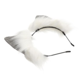 VICASKY 1Pc Furry Ears Headband Bendable Faux Hair Accessory for Holidays Decorative Hairband with Cute Wolf and Fox Ears for Costume Parties and Festivals