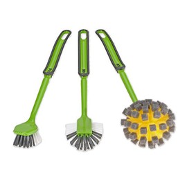 Brushmann Dish Brush - Washing Up Brush - Dishwash Brush Set 3 Piece