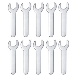 sourcing map 10pcs Small Wrench Open End Wrench 13x70x2mm Metric U-Shaped Single Open Ended Spanner Super Thin Small Flat Head Galvanizing Wrench for Automotive Repair Furniture Assembly
