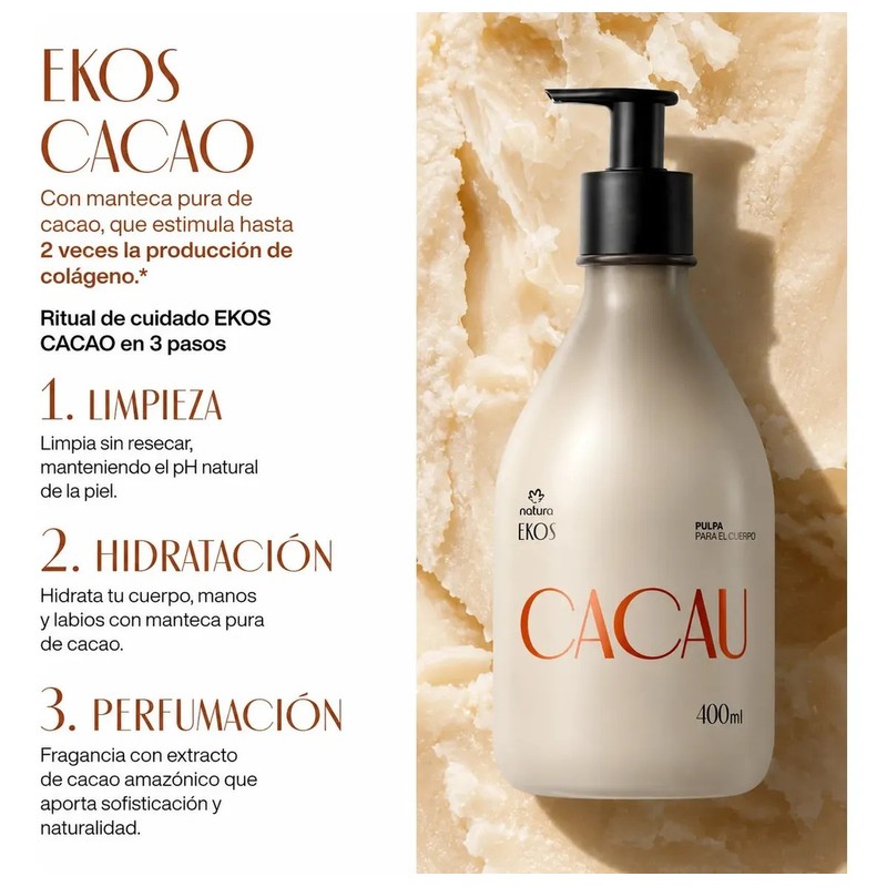 Crema Cuerpo Ekos Natura Cacao 400mL Pulpa Antiresequedad