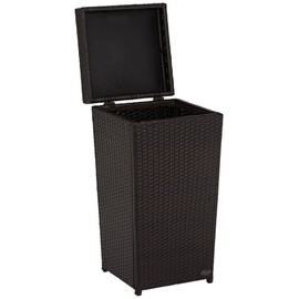 Crosley Furniture Palm Harbor Outdoor Wicker Trash Bin - Brown