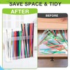CIEO Acrylic Straw Holder for Cabinet Door, 6-9.8 Inches Adjustable