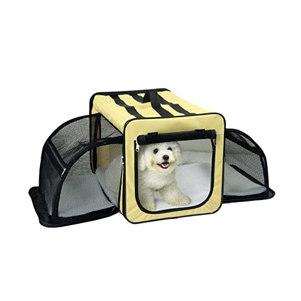 Pet Life Pet Crate, Khaki, Medium