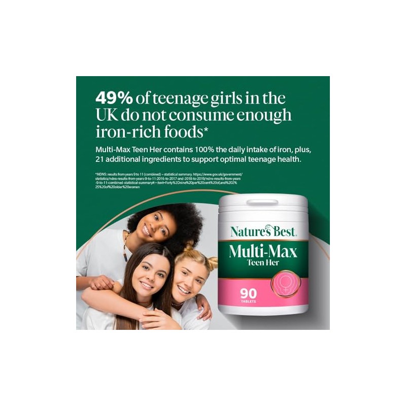 Nature's Best Multi-Max Multivitamin for Teen Her - Growth &