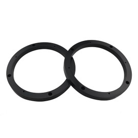 JianLing 2PCS Speaker Modification Speaker Pad 6.5-inch Solid Core Rubber Gasket Waterproof Plastic Bracket Car Stereo Speaker Spacer for Automobiles Boats Trucks RVs Black