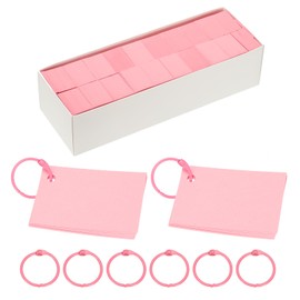 PATIKIL 3"x2" Colored Index Card, 3000Pcs Small Index Flash Cards with 30 Ring Study Card Blank Note Card Mini Paper Tags for Learning Study Craft DIY, Pink