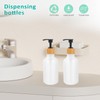 FOMIYES 2pcs Refillable Pump Bottles Liquid Dispensers for Lotion Shampoo