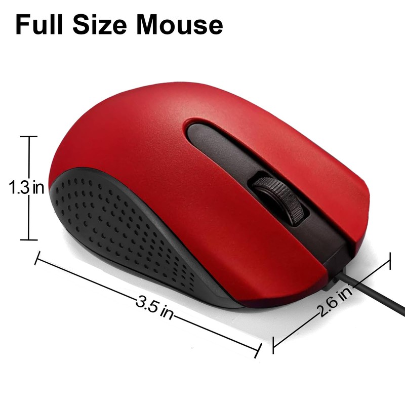 Yadojingcn Wired USB Computer Mouse with Ergonomic Design, USB Computer