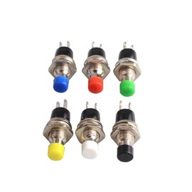 microswitch 6pcs NC/NO Normally Open Normally Closed Momentary Self-resetting Push Button Switch Without Lock Reset Switch) (Color : Blue, Size : NO (Normally Open))