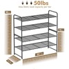 SUFAUY 2-Tier 33" Wide Shoe Rack, Closet Metal Shoe Rack