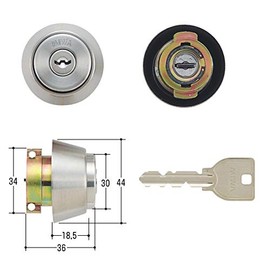 Miwa Lock U9 LA Cylinder U9 MIWA LA Type Replacement Cylinder U9-LA.CY Cylinder Lock U9 Cylinder Lock Miwa Lock Replacement Entrance Key Cylinder for Entrance Door Silver Color Door Thickness: 1.3 -