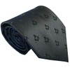 Great British Tie Club Freemasons Masonic Black Woven Neck Tie