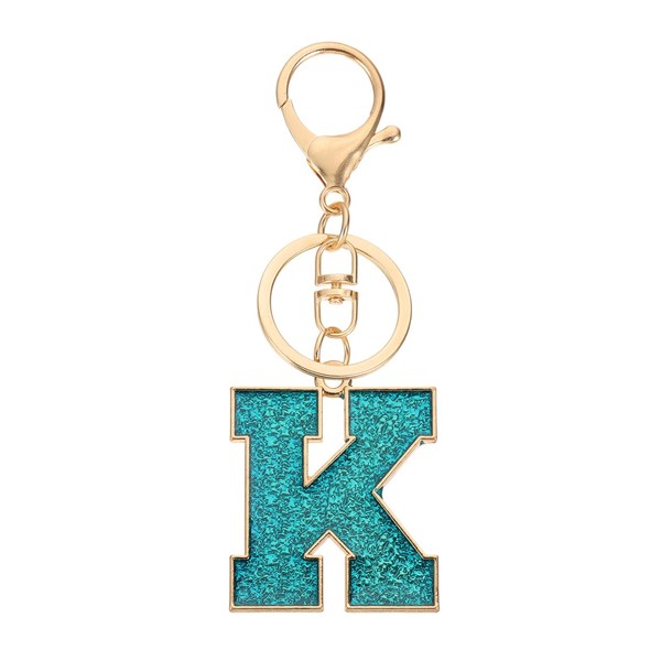 PATIKIL Initial Letter Keychain, A-Z Alphabet Keyring Letter K Metal