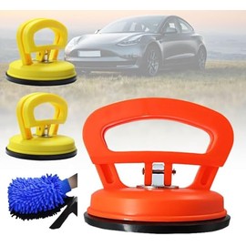 VITASHYNX 3 Pack Car Dent Remover Tool Kit – Car Dent Puller Set with Suction Cups for Car Dent Repair, Auto Body Dent Removal Tools for Car, Screen, Tile Lifting (Orange + Yellow)