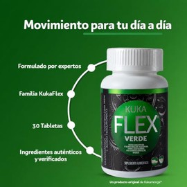 Suplemento Alimenticio - Paquete De 2 Frascos 30 Tabletas c/u- Kukamonga KukaFlex Verde - Con Raíz De Cúrcuma, Vitamina C Y Bayas De Maqui
