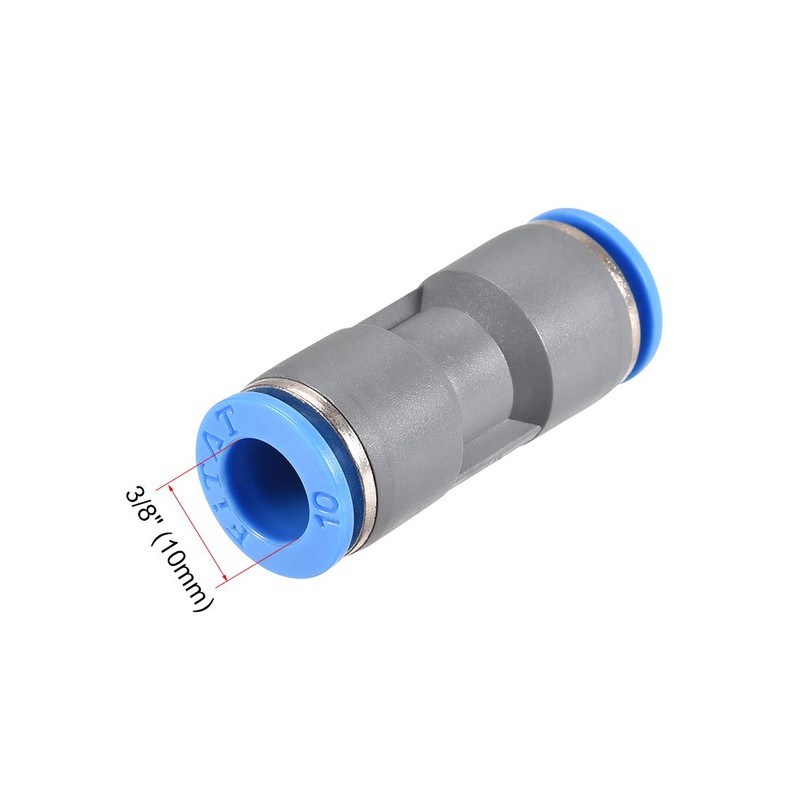 sourcing map Straight Push Connectors 10mm Quick Release Pneumatic Connector